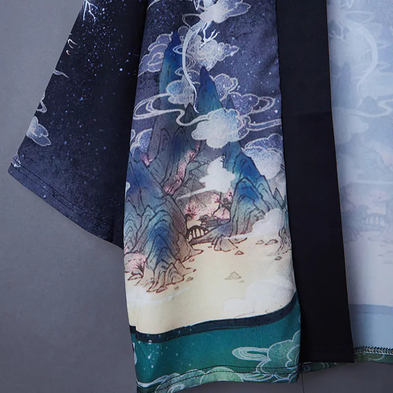 Decorative tie with fantasy design on a plain background